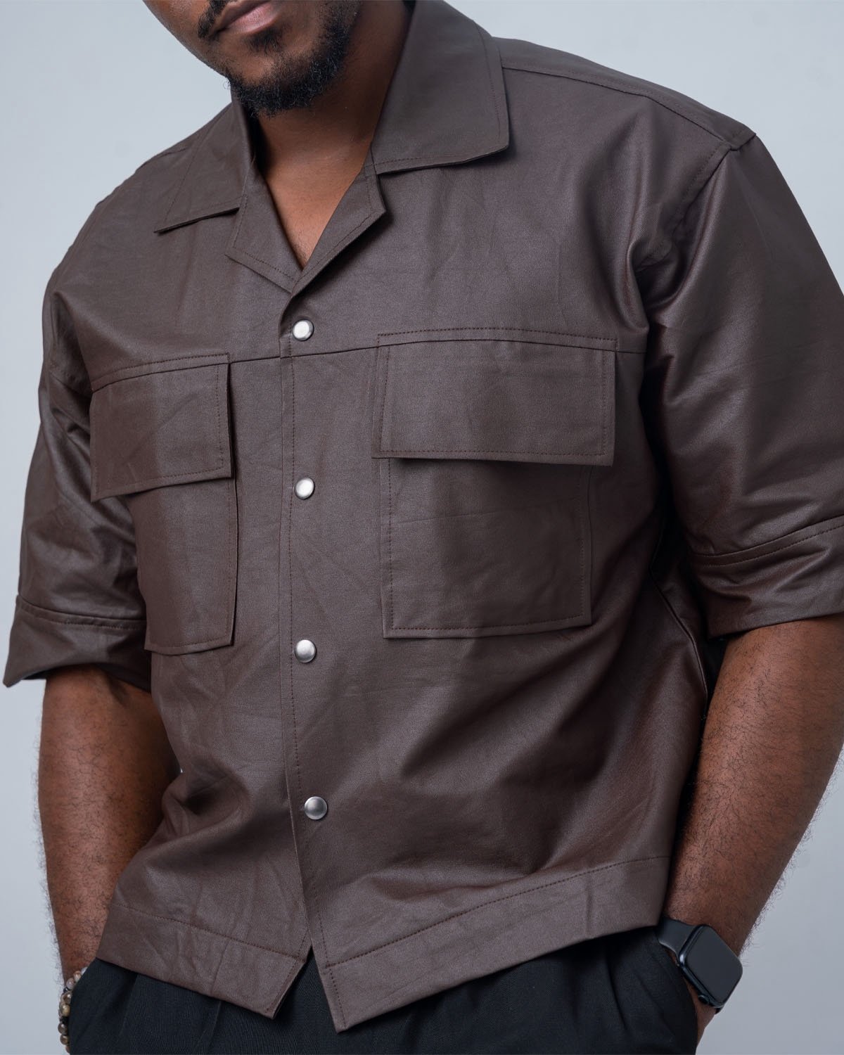 Matte shirt (chocolate brown)
