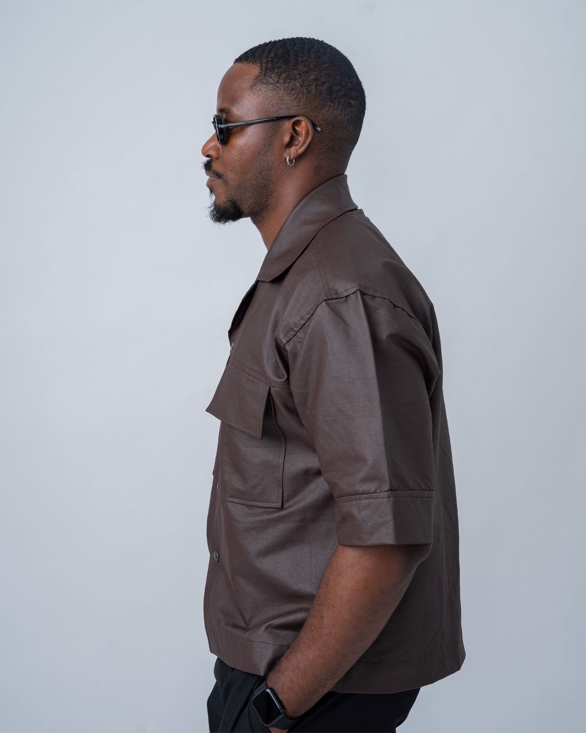 Matte shirt (chocolate brown)