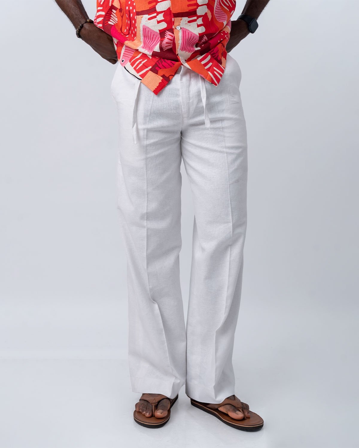 dsc05507-2 George Linen pants (WHITE)