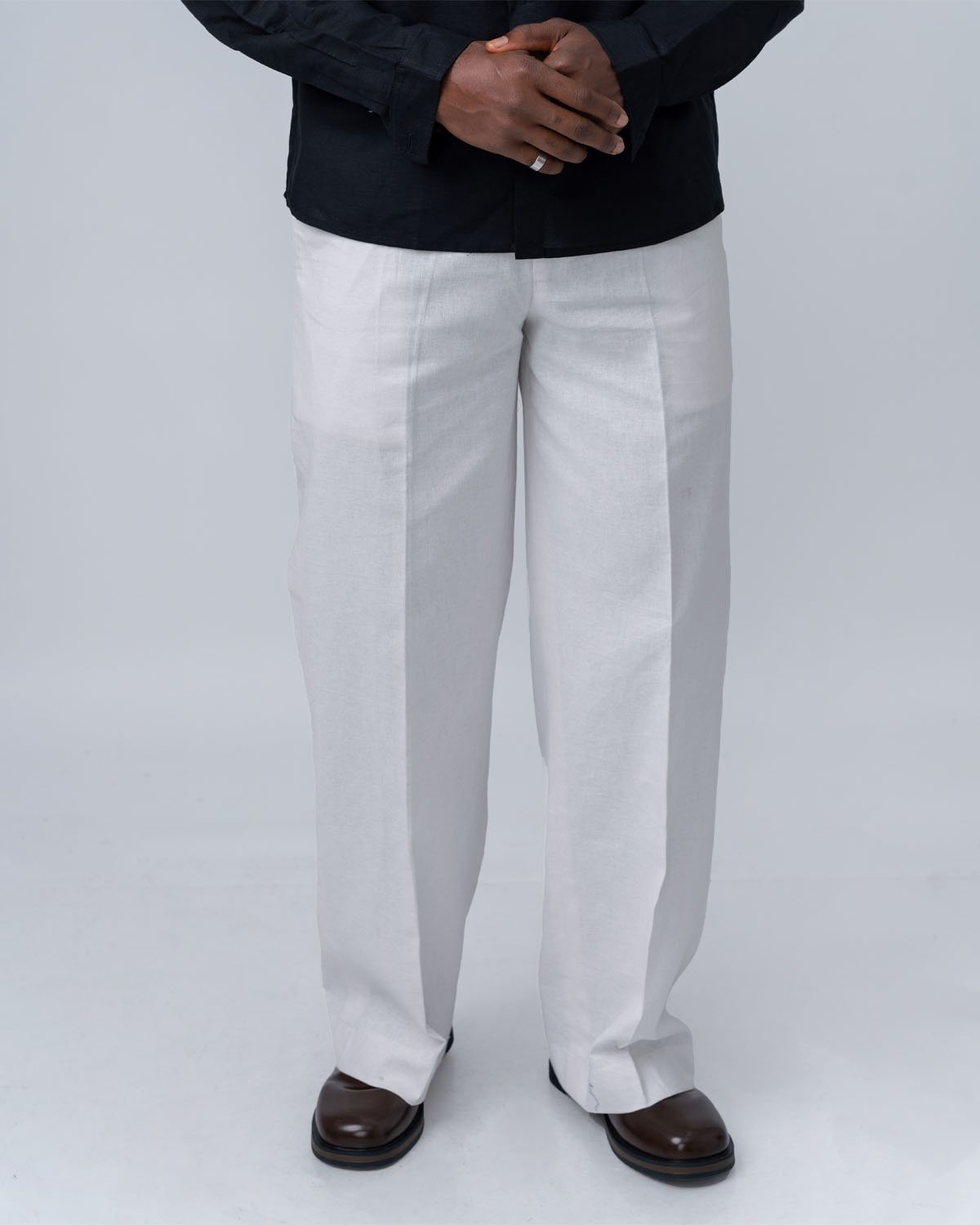dsc07807-2 George Linen pants (WHITE)