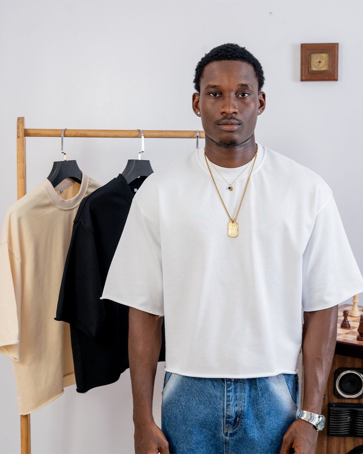 Plain cropped t-shirts