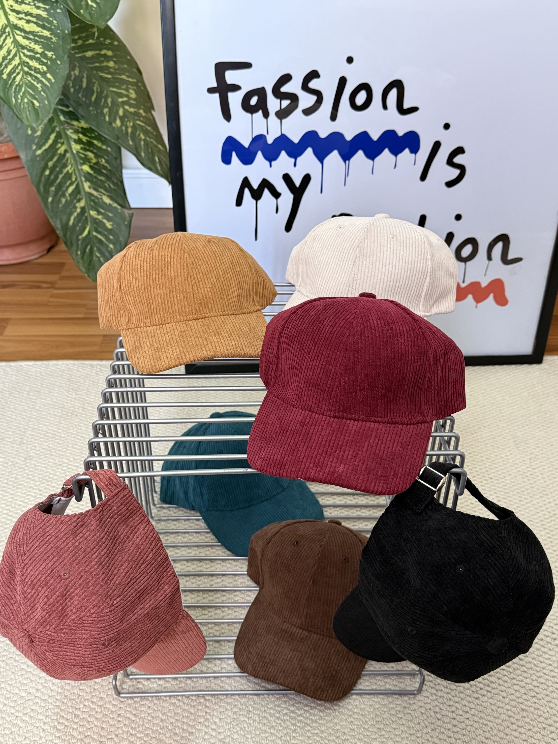 Corduroy cap